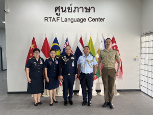 รอง เสธ.ยศ.ทอ. ให้การต้อนรับ รอง.ผชท.ทหารออสเตรเลียและนายทหารการศึกษาโครงการความร่วมมือกลาโหมออสเตรเลีย  ในโอกาสเดินทางมาบรรยายพิเศษ ในหัวข้อ “The Australian Defence Force and Defence Cooperation  Program Opportunities” 