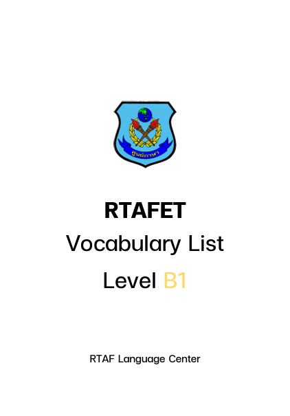 RTAFET Vocab list A1