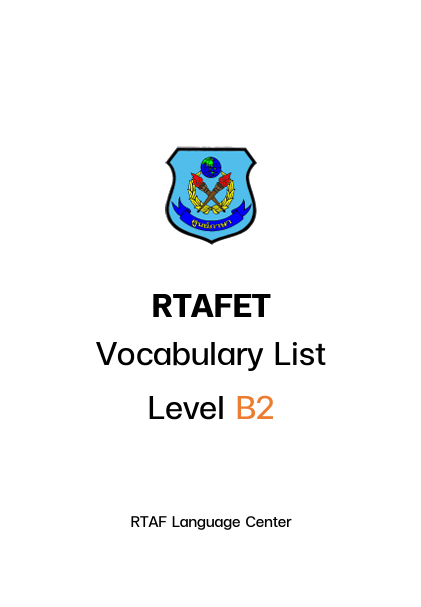 RTAFET Vocab list A1